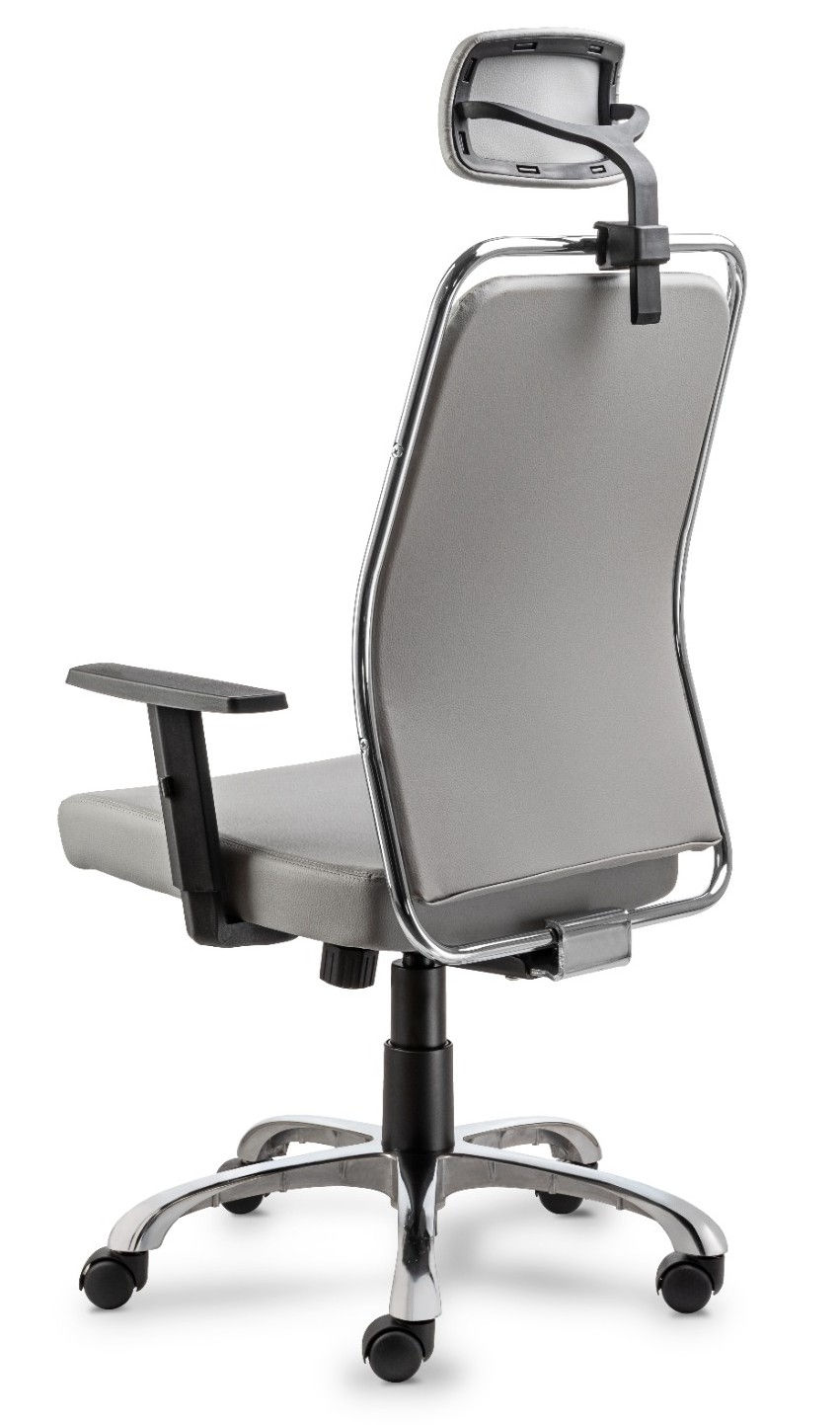 Miniatura: SILLA DE OFICINA | RO - KRON PRESIDENTE | ESTRUCTURA CROMADA | BRAZOS NEGROS