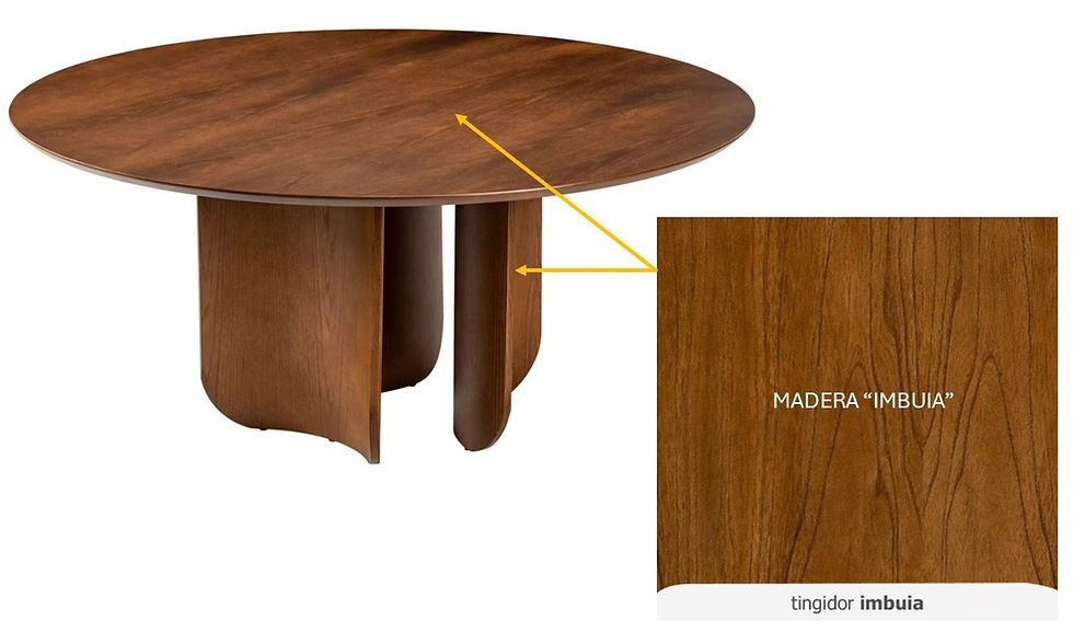 Miniatura: MESA DE COMEDOR | MS - FLORENCE | BASE & TOPE IMBUIA