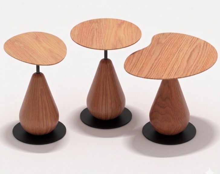 Miniatura: MESA LATERAL | 5412 | MADERA JAPANDI | METAL NEGRO