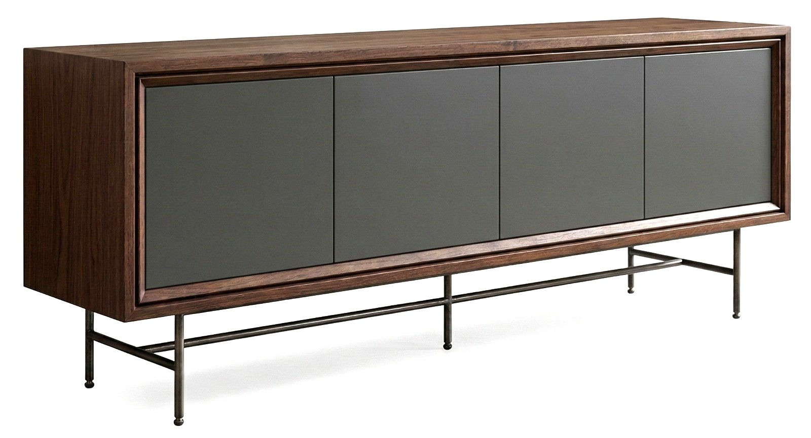 BUFFET | CGS - MARIA | MADERA CACAO | PUERTAS LACA GRAFITO | ACERO GRAFITO