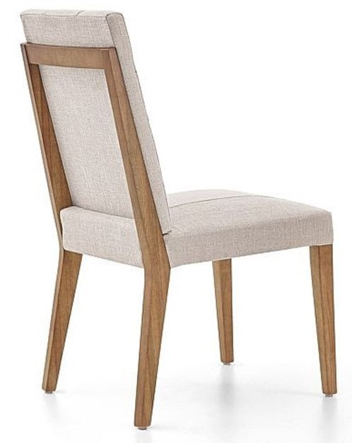 Miniatura: SILLA DE COMEDOR | 2988 | MADERA TECA | TELA PVC PARDO A-2508