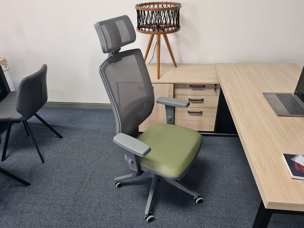 Miniatura: SILLA DE OFICINA | PX - BRIZZA (FIJA) | ESTRUC. GRAFITO |MALLA GRIS | TELA VERDE
