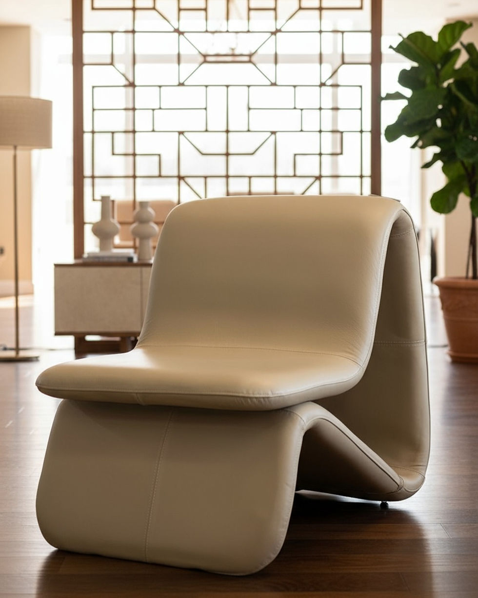 Miniatura: SILLA DE ACENTO | TB - ARTE | 100% CUERO | KHAKI