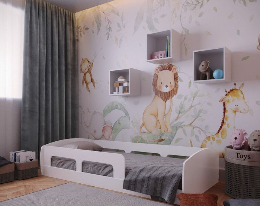 Miniatura: CAMA MONTESSORI -  JARDIN  | MB - P78 |  BLANCO (INCLUYE COLCHÓN)
