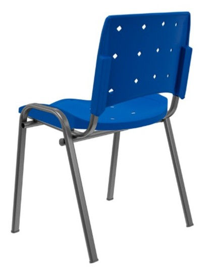Miniatura: SILLA DE OFICINA | PX - ERGOPLAX | BASE ACERO NEGRO | TERMOPLÁSTICO AZUL