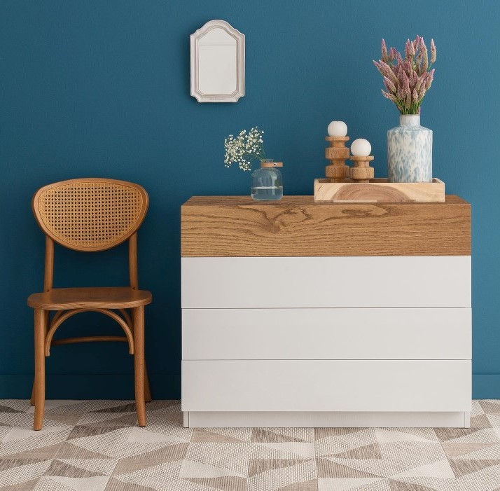 Miniatura: CÓMODA | UV - ELEVATTO | BLANCO SATINADO | ROBLE ALMENDRA