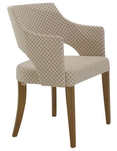 Miniatura: SILLA DE COMEDOR | 3656 | MADERA CAFÉ OSCURO | TELA C-2617