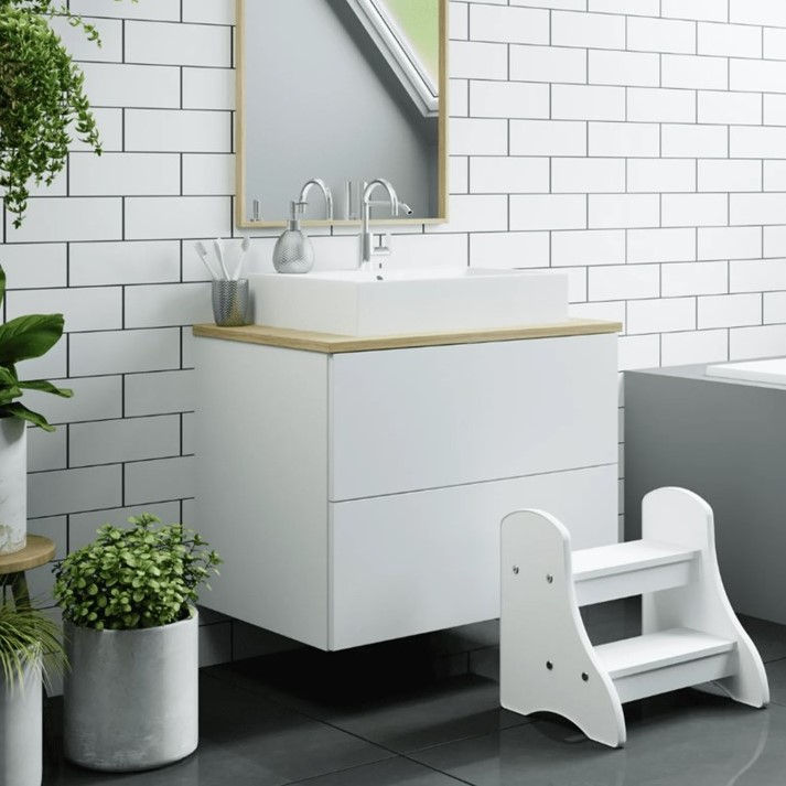 Miniatura: ESCALERA INFANTIL | MB - P02 |  BLANCO C/BORDE AZUL