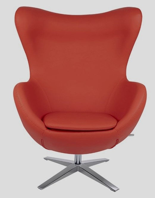 Miniatura: SILLA DE ACENTO | ENJ - EGG CHAIR | ECO-CUERO ROJO