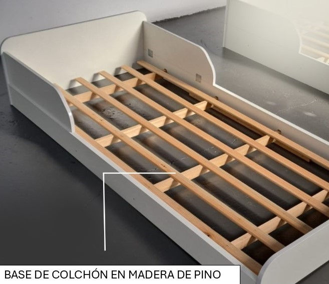 Miniatura: CAMA MONTESSORI C/CASITA "MIMO"  | MB - P09/P11/P42 |  BLANCO (INCLUYE COLCHÓN)