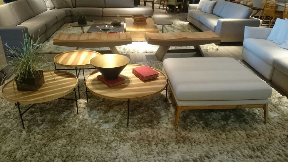 Miniatura: MESA DE CENTRO | RION - 5240 |  MADERA ALMENDRA | PATAS NEGRAS