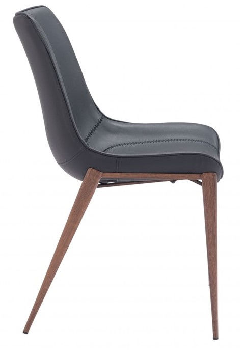 Miniatura: SILLA DE COMEDOR | Z - MAGNUS (NEGRO/NOGAL)