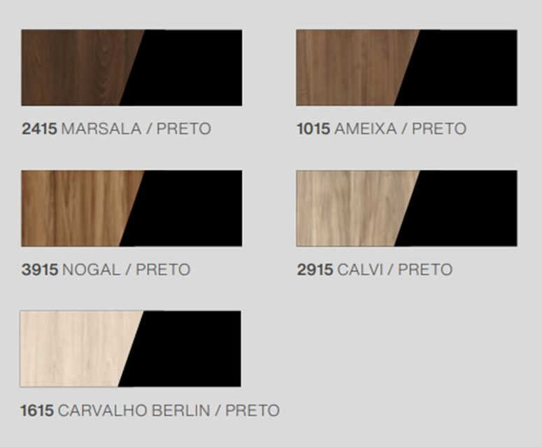 Miniatura: ESCRITORIO C/CREDENZA DERECHA O IZQUIERDA | GW- 1817 | BERLIN - NEGRO