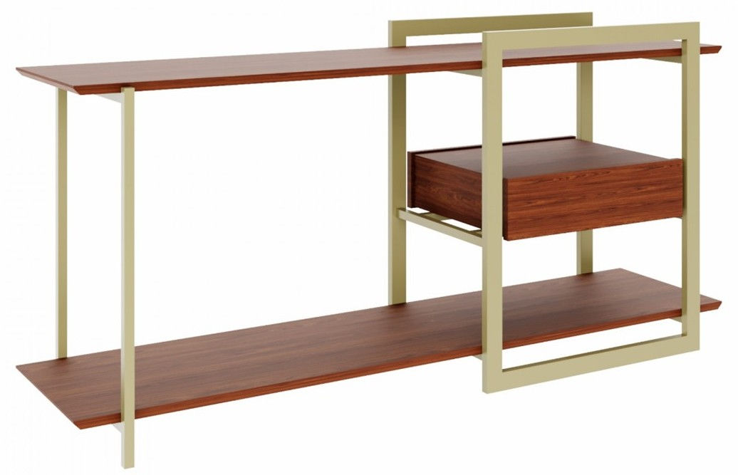CONSOLA |  RD - URBAN | MADERA  JATOBA | ACERO DORADO