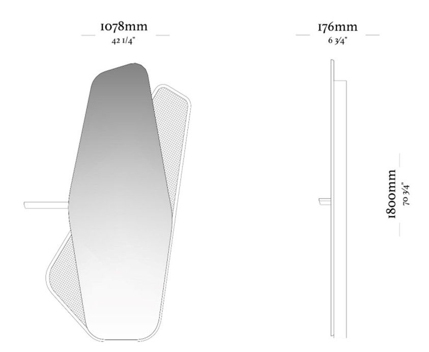 Miniatura: ESPEJO | TURATI | MADERA NOGAL | JUNCO MEZCLADO