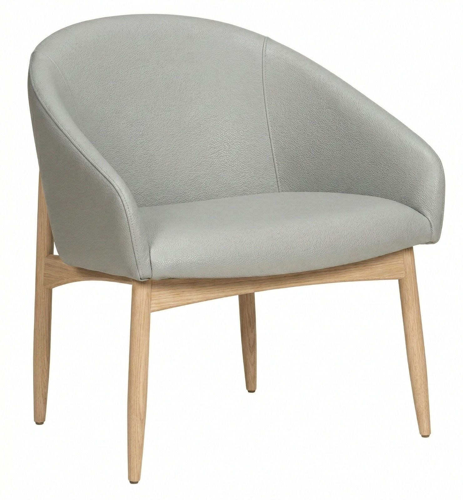 SILLA DE ACENTO | CGS - NANCY | MADERA MIEL | VINIL GRIS 1049