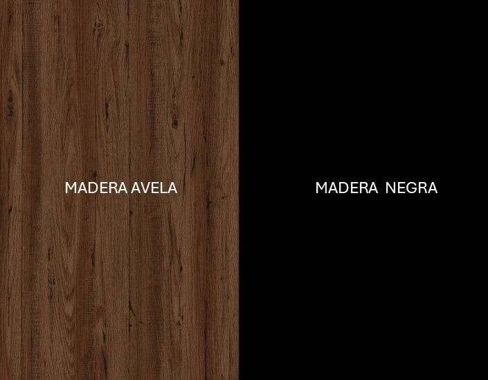 Miniatura: MESITA DE NOCHE | RD - RETRO | MADERA AVELA/NEGRO