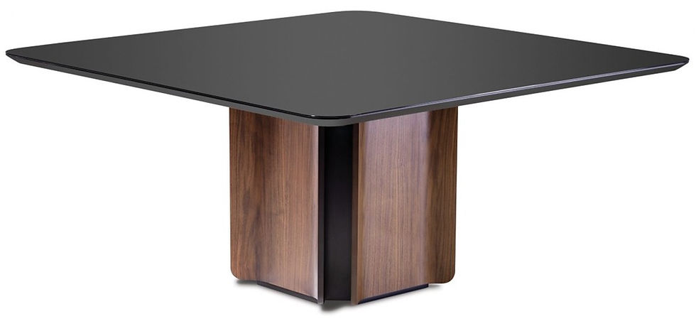 Miniatura: MESA DE COMEDOR | UV - LIEGE  | ROBLE ALMENDRA | VIDRIO OFF-WHITE