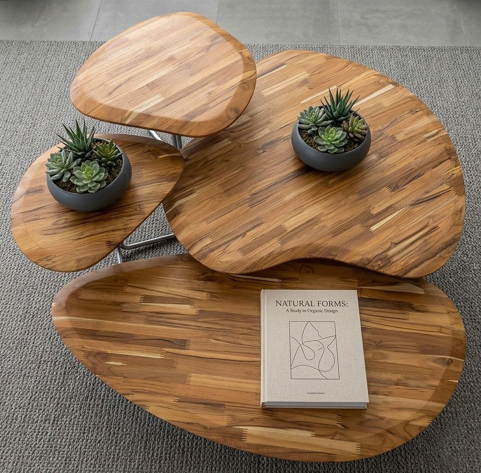 Miniatura: MESA DE CENTRO | PANTE | 9091 | MADERA TECA BRILLANTE | ALUM. GRIS 087