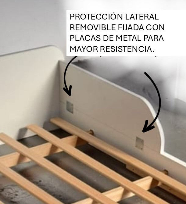 Miniatura: CAMA MONTESSORI C/CASITA "MIMO"  | MB - P09/P11/P42 |  BLANCO (INCLUYE COLCHÓN)