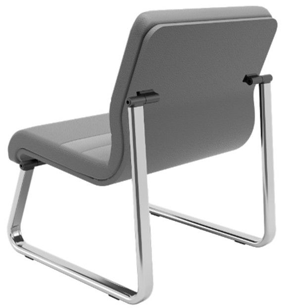 Miniatura: SILLA DE ACENTO | PX - SUBLIME | BASE CROMADA | VINIL GRIS T49