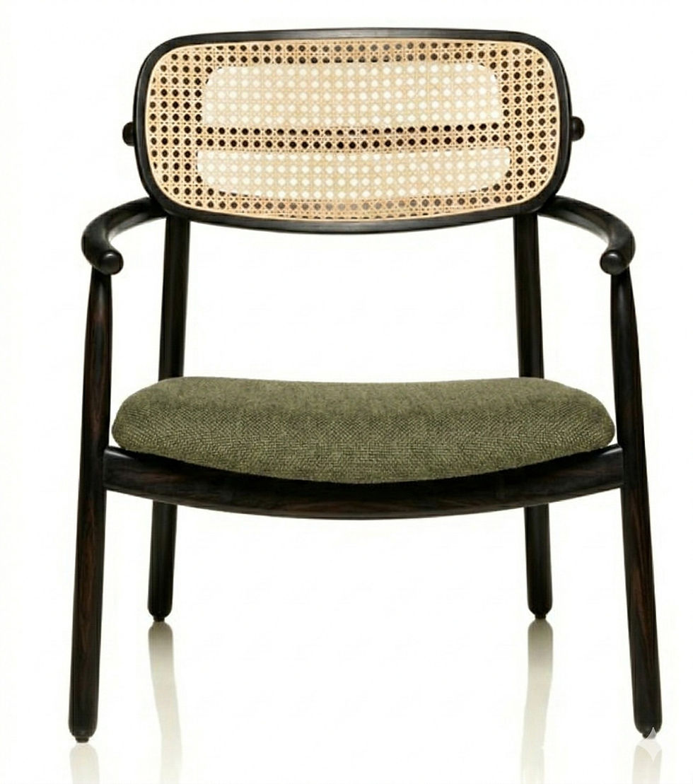 Miniatura: SILLA DE ACENTO | CGS - CARIOCA | MADERA EBONY | TELA VERDE 1094