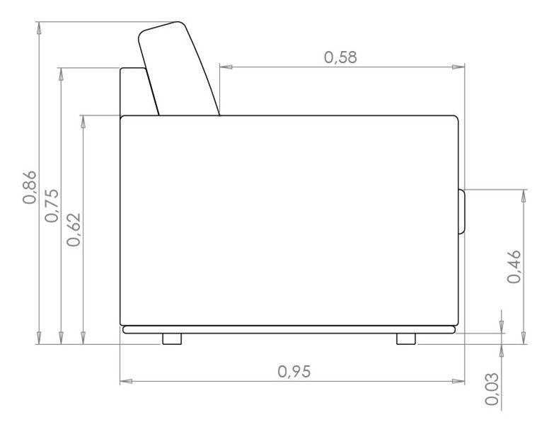 Miniatura: SECCIONAL | FG - ALLEGRO | L318CM X P318CM | TELA BEIGE 501171