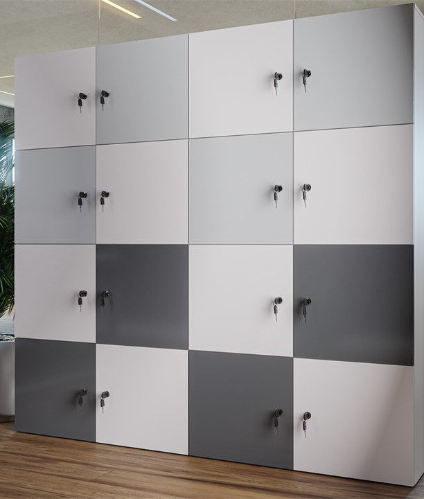 Miniatura: CASILLEROS (LOCKERS)  | GW- LOC 8016 | BLANCO - GRIS - GRAFITO