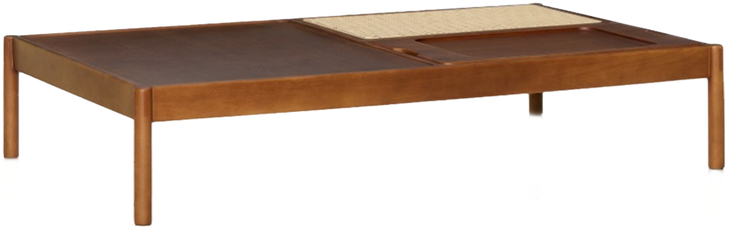 MESA DE CENTRO | CGS -  ORLA | JUNCO CASTAÑO | BANDEJA PORTÁTIL