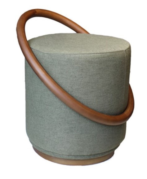 Miniatura: PUFF | CGS - PUFF FLOW 02 | GIRATORIO | MADERA CASTAÑO | TELA 3043