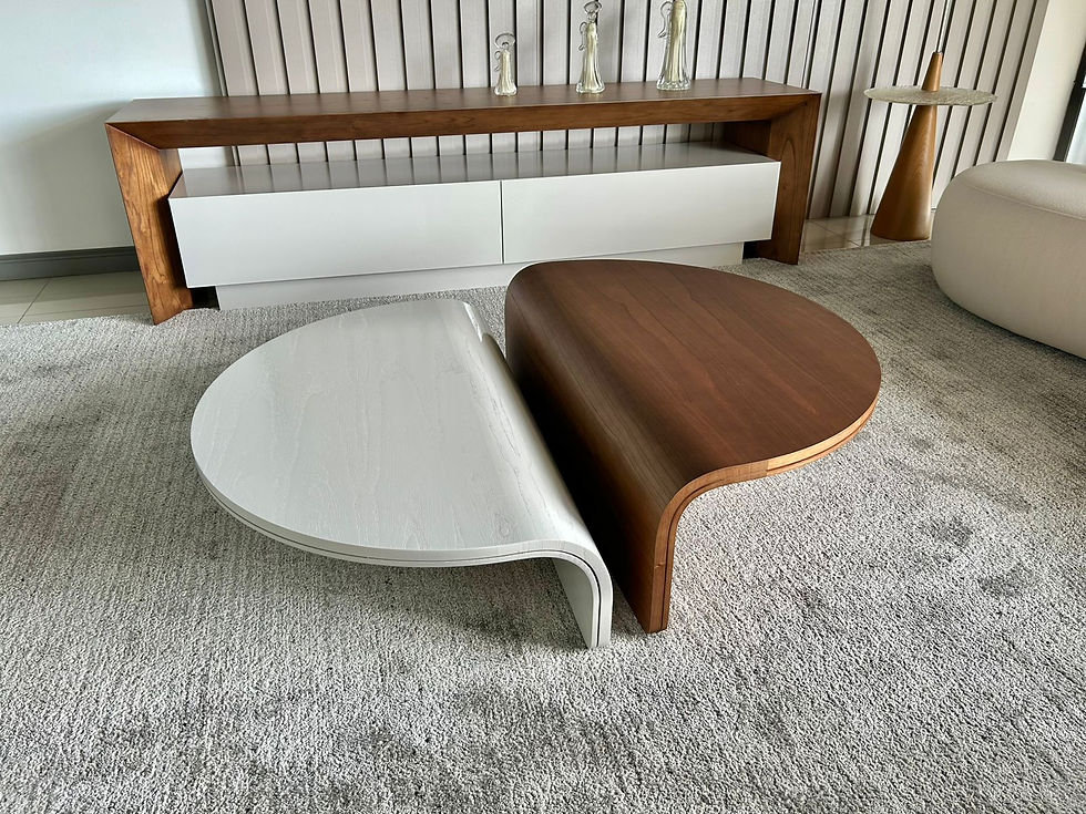 Miniatura: MESA DE CENTRO | CGS - QUEDAS | MADERA CASTAÑO/BEIGE