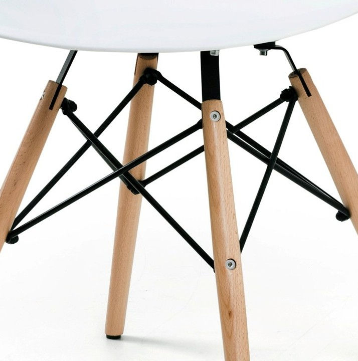 Miniatura: SILLA DE COMEDOR | AF - EIFFEL | POLIPROPILENO BLANCO | MADERA | METAL