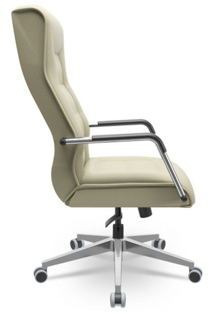 Miniatura: SILLA DE OFICINA | PX - REALLI | BASE ALUM. | TAPIZADO VINIL BEIGE T21