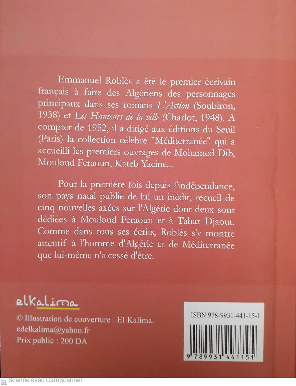Miniature : Emmanuel Roblès - Le rossignol de Kabylie / Malika