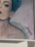 Miniaturbild: Kleines, strukturiertes Gouache-Porträt der Eiskönigin