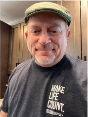 client wearing compete every day merch