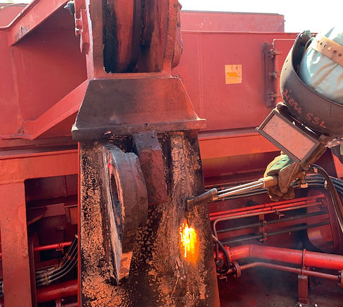 Surface husbandry hot work and steel cutting performed onboard a vessel by certified commercial diving team in Thailand