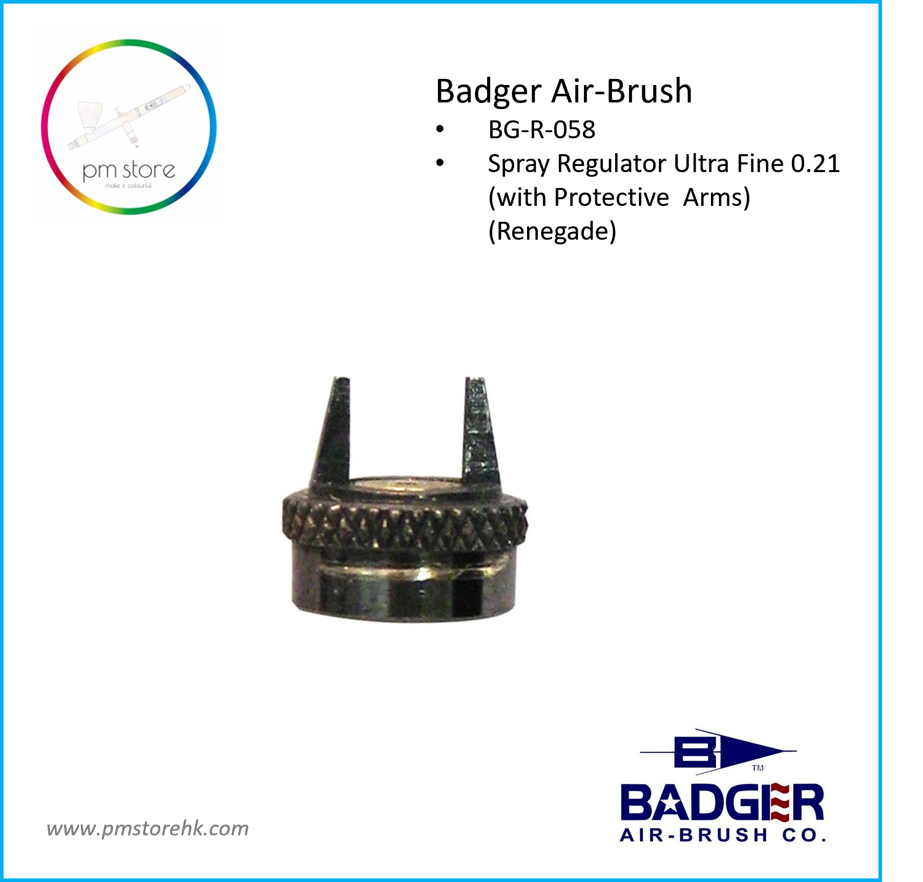 BADGER R-058 Renegade Spray Regulator (Ultra Fine w/Pro Arms)