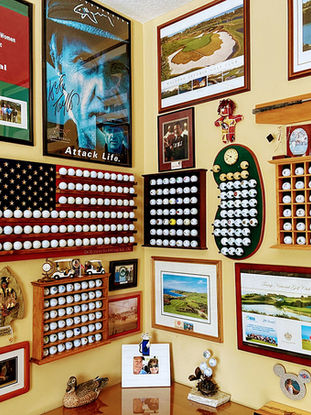 Golf ball displays Made in Texas