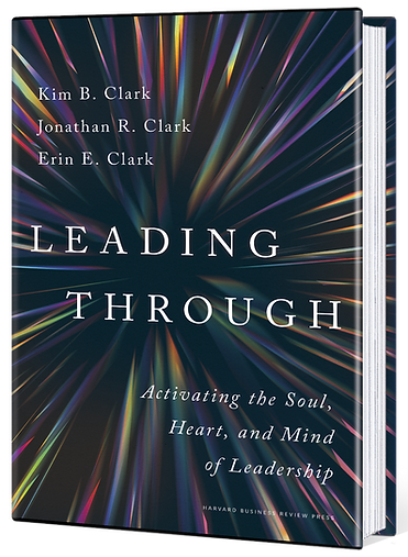 The book titled Leading Through. Activating the Soul, Heart, and Mind of Leadership.