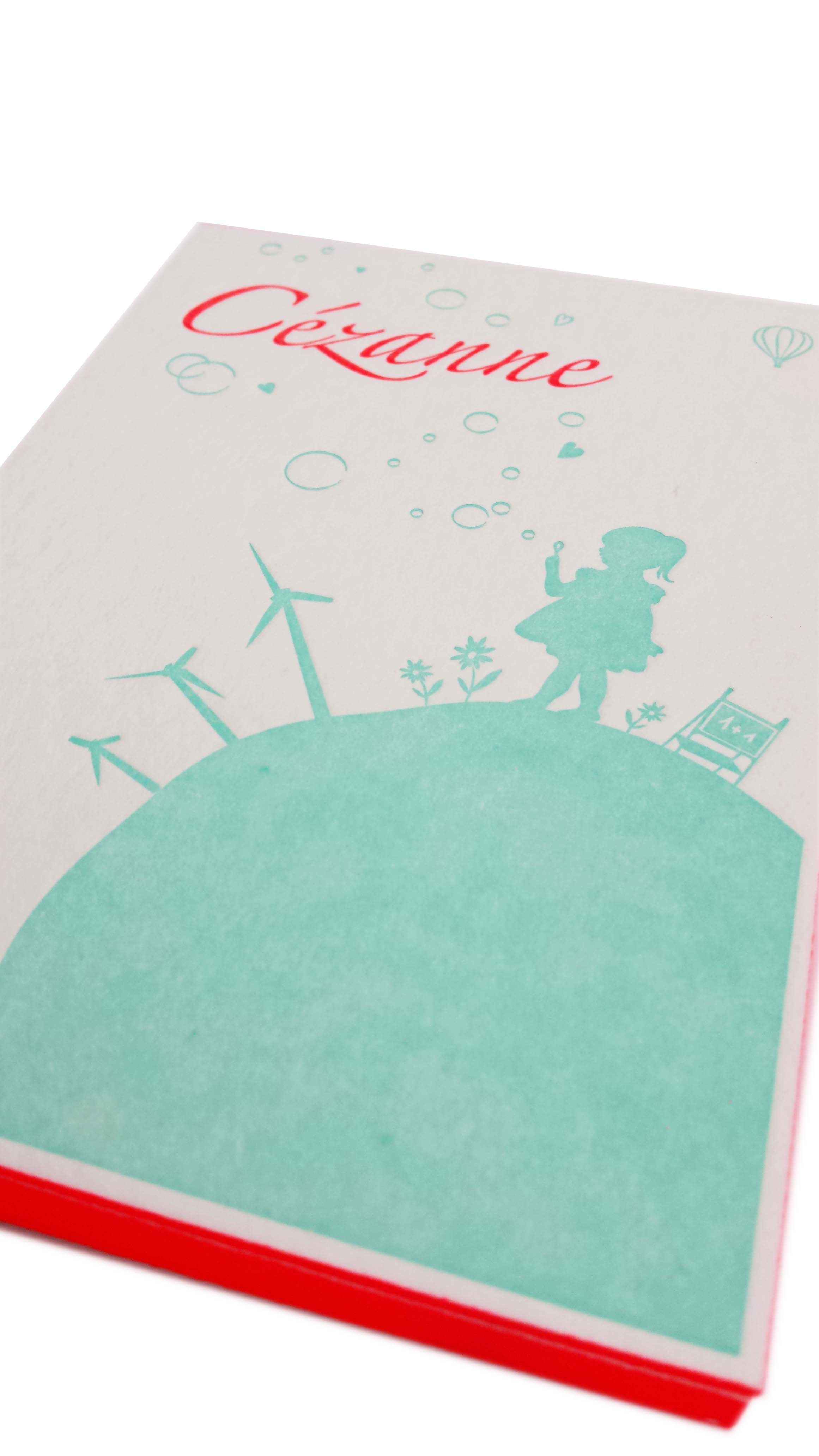 Geboortekaartje letterpress-Cézanne