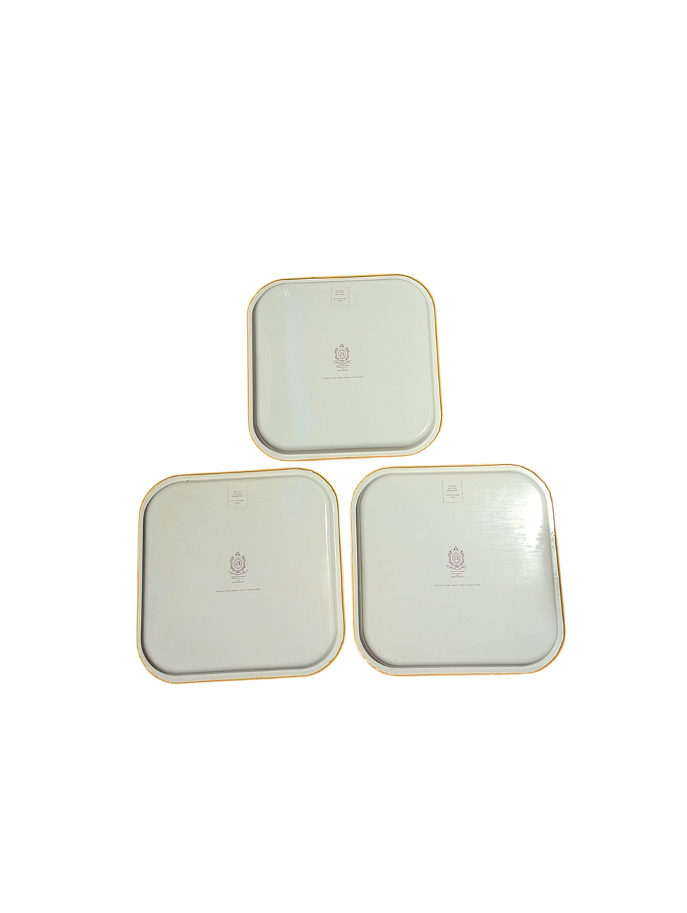 Thumbnail: Daher Decorated Ware Square Vintage Tin Trays