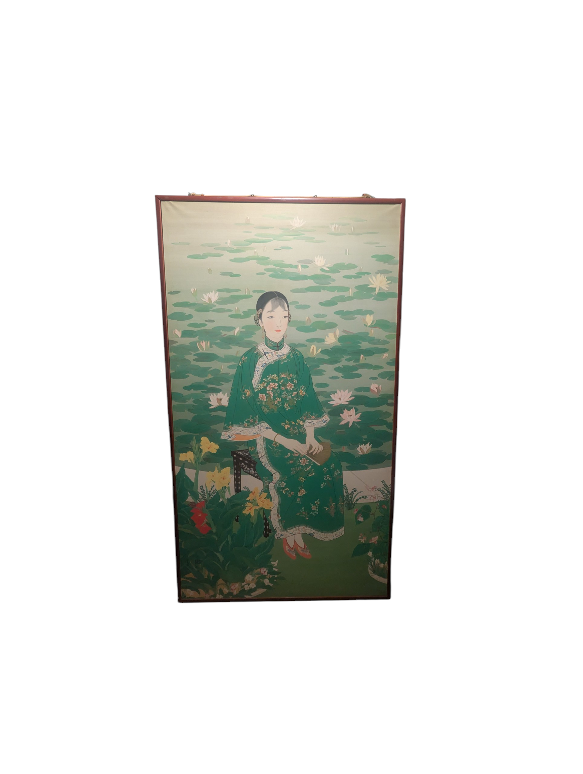 Japan's 9th Teiten Exhibition Submission 1928 Handpainted Geisha Silk Very Large