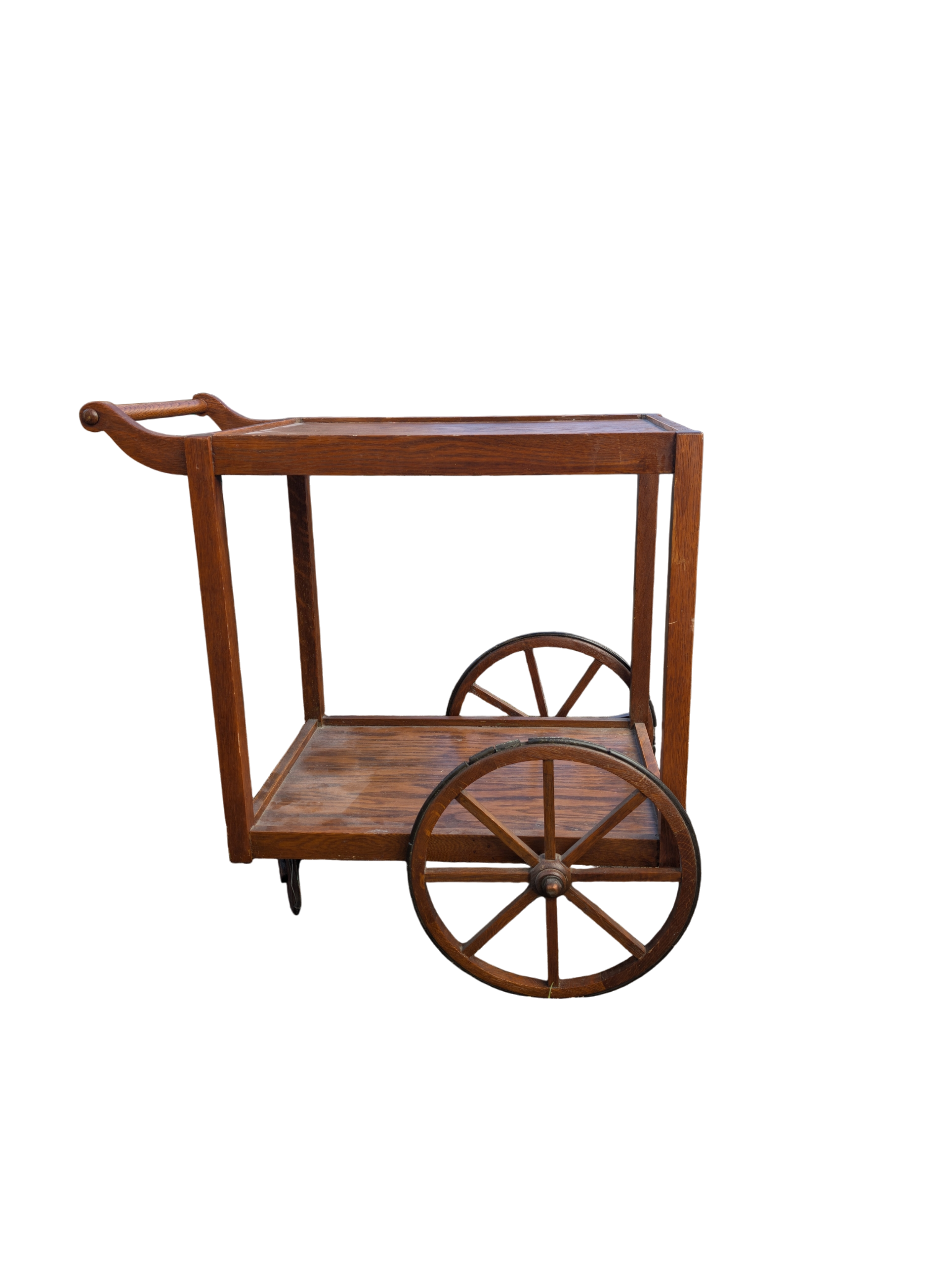 Stickley Brothers Antique Arts & Crafts Oak Bar Cart Circa 1900 Rare