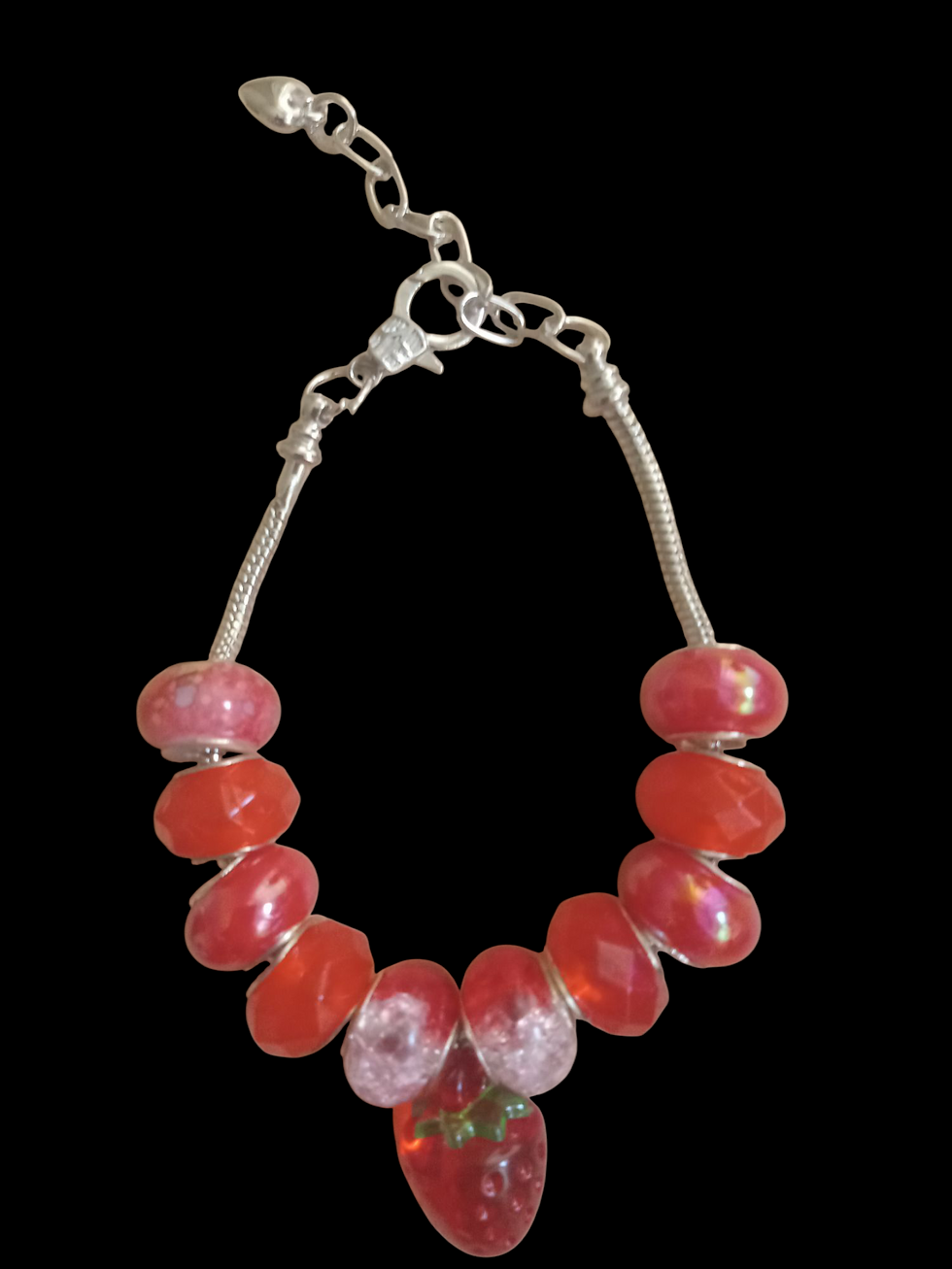 Strawberry Moon Bracelet Frosted Reds Huzzah collection