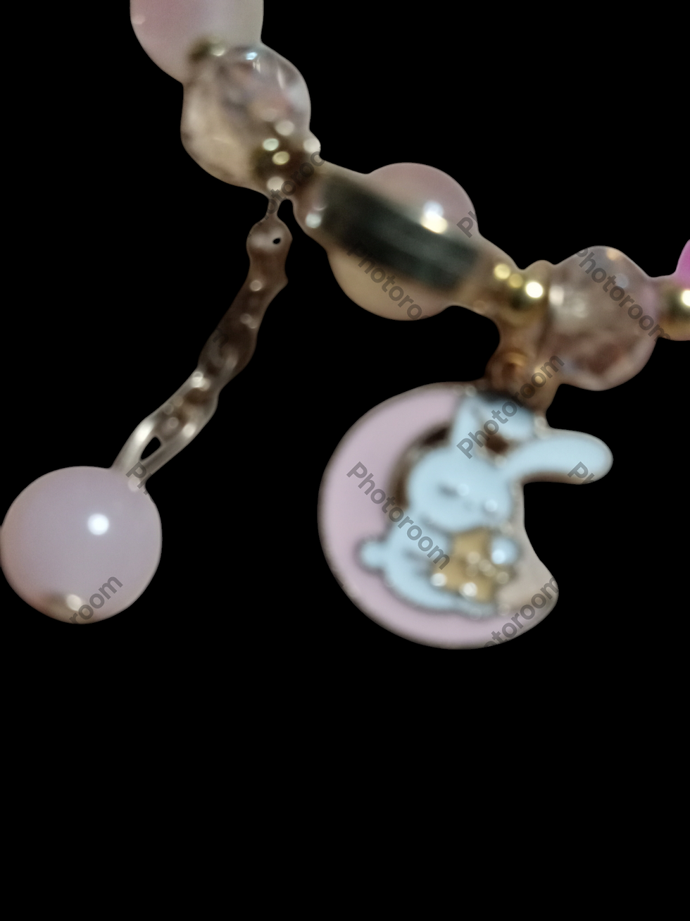 Sleep Time Bunny Quartz & glass beads Earth Bracelet