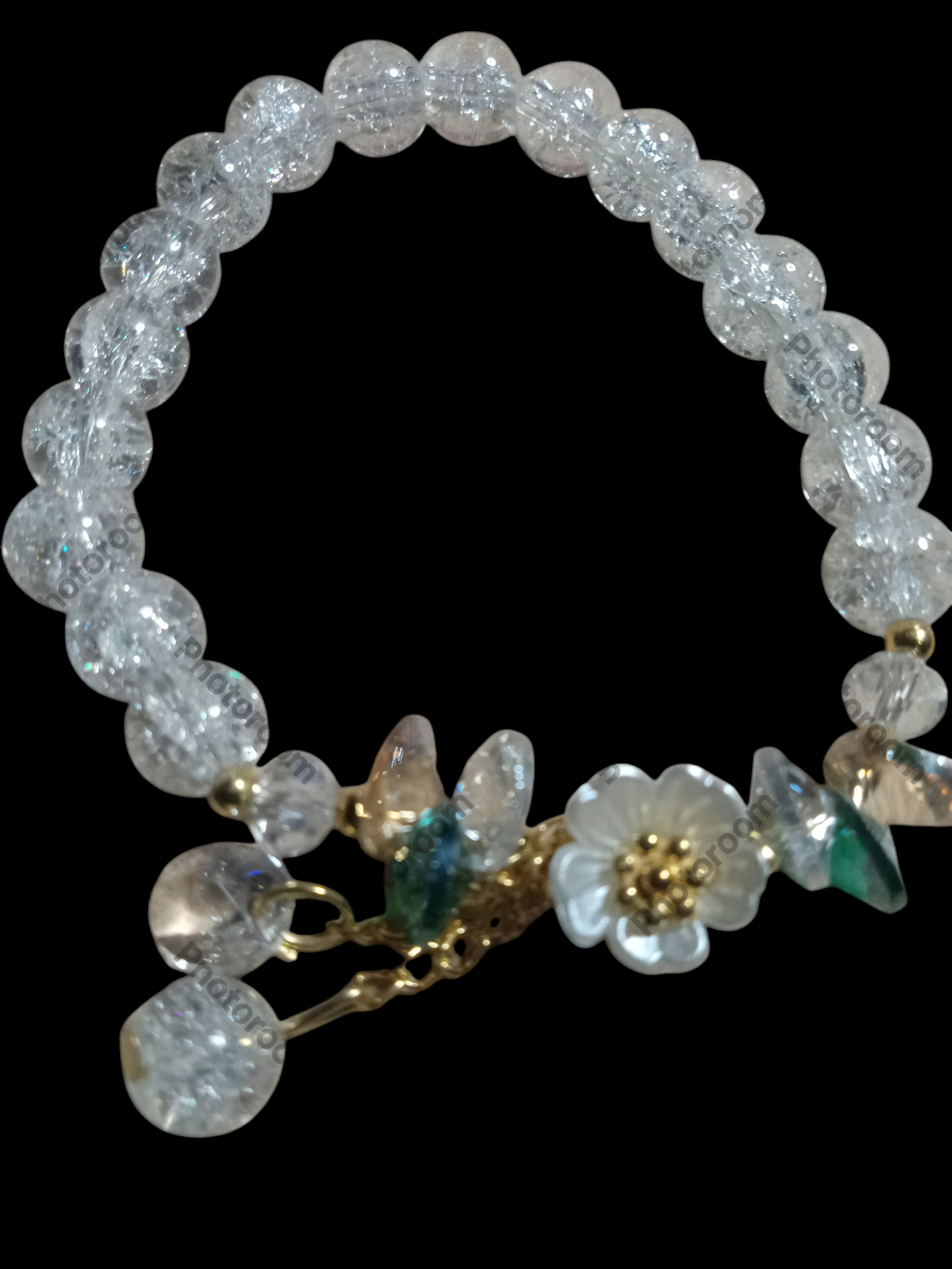 Spring Flower White Flower White Bead Bracelet 