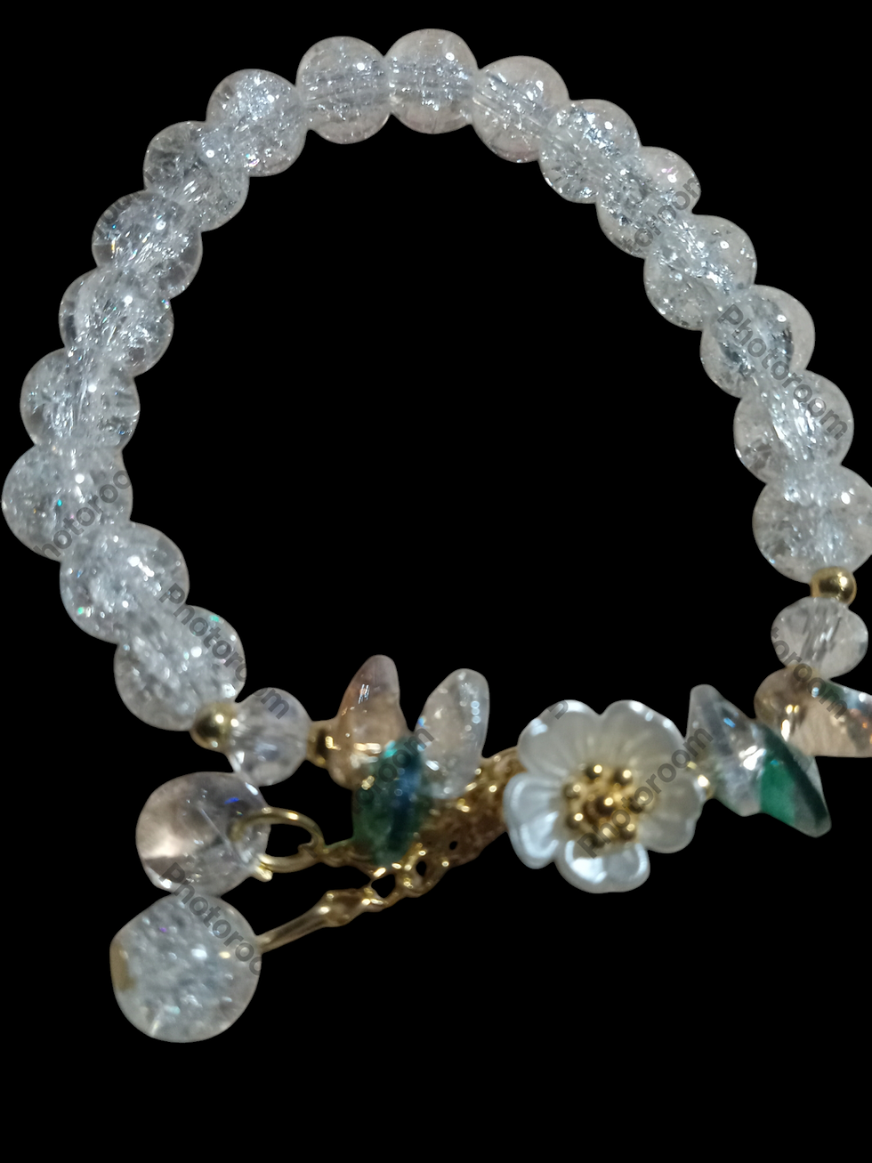 Spring Flower White Flower White Bead Bracelet