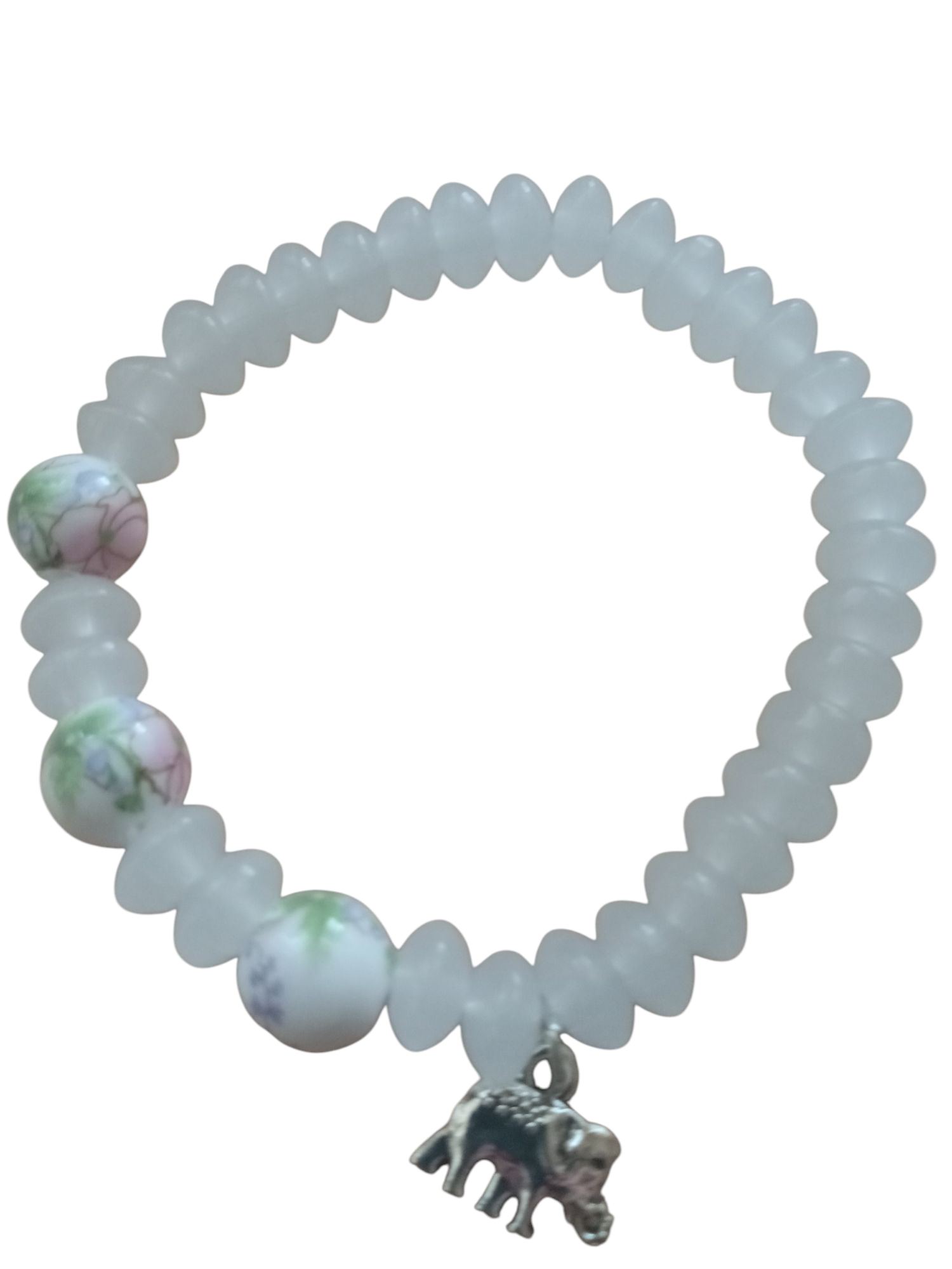 Pearl Tone Stretch Bracelet 