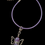 Thumbnail: Frosted Lavender Faux Leather bracelet with Gardian Angel Charm